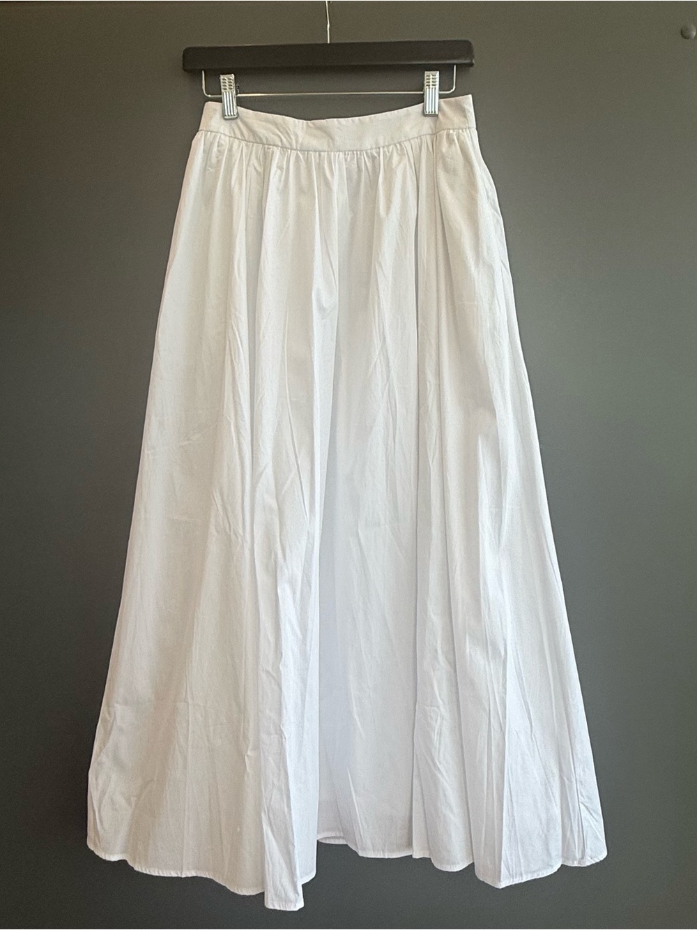 Commense White Full A-Line Maxi Skirt